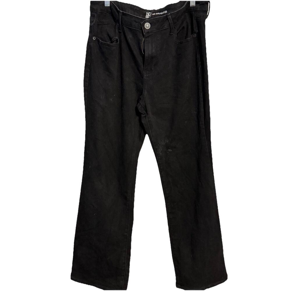 No Boundaries Black Flare Jeans Women's Size 15 Stretch Y2K Wide Leg
